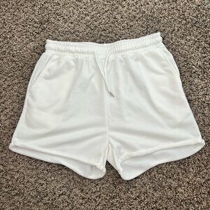 NWOT White Drawstring Shorts